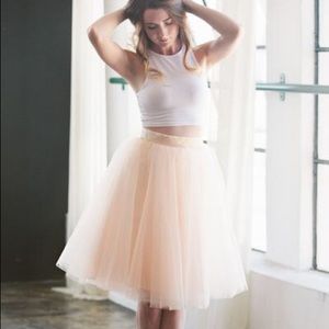 Space 46 Wendy Blush 25" Length Tulle Skirt Small